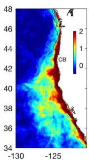 Upwelling jet separation